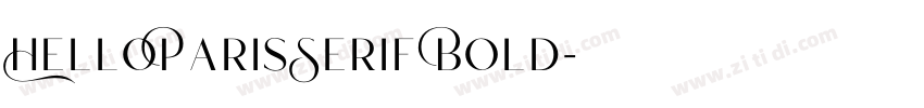 HelloParisSerif Bold字体转换